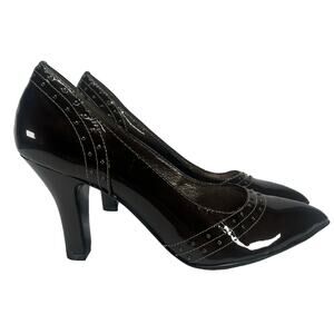 Sofft Womens 1052715 Chocolate Brown Patent Leather Pointed Toe Pump Heels Sz 9M